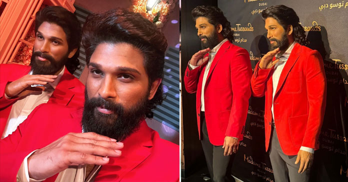 Allu Arjun's wax statue at Madame Tussauds in Dubai