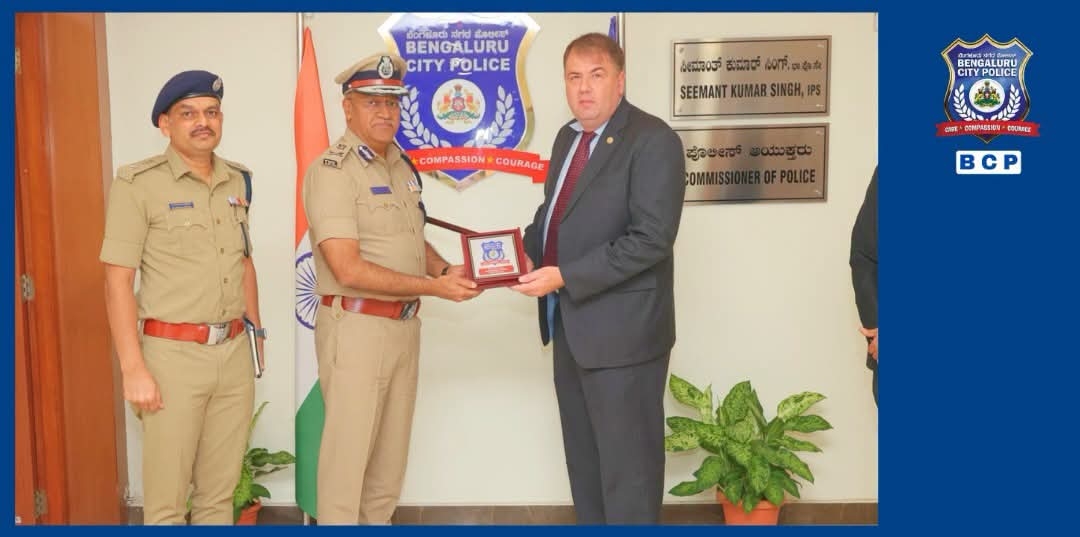 ಬೆಂಗಳೂರು ನಗರ ಪೊಲೀಸ್ ಆಯುಕ್ತರೊಂದಿಗೆ ಪ್ರಾದೇಶಿಕ ಭದ್ರತಾ ಅಧಿಕಾರಿ ರಿಕೆಟ್ಸ್ ಟಾಡ್ ಮಹತ್ವದ ಸಭೆ; ಜಂಟಿ ಭದ್ರತಾ ಬಲವರ್ಧನೆಗೆ ಚರ್ಚೆ